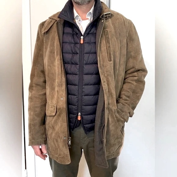 Alberto Zimni Signature Reversible Leather Wool Jacket/Coat 4X - Picture 8 of 9